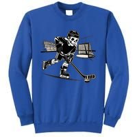 Skeleton Hockey Player In Action Ice Hockey Cute Gift Sweatshirt