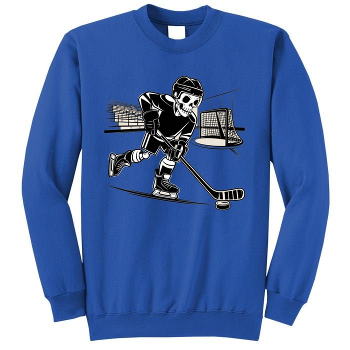 Skeleton Hockey Player In Action Ice Hockey Cute Gift Sweatshirt