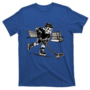 Skeleton Hockey Player In Action Ice Hockey Cute Gift T-Shirt