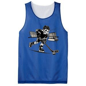 Skeleton Hockey Player In Action Ice Hockey Cute Gift Mesh Reversible Basketball Jersey Tank