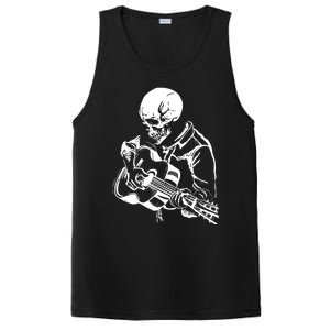 Skeleton Head Playing Acoustic His Guitar Great PosiCharge Competitor Tank