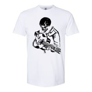 Skeleton Head Playing Acoustic His Guitar Great Softstyle CVC T-Shirt