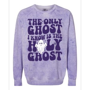 Spooky Halloween Party Retro Trick Or Treat Colorblast Crewneck Sweatshirt