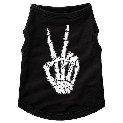 Skeleton Hand Peace Sign Bone Doggie Tank