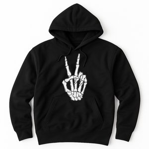 Skeleton Hand Peace Sign Bone Hoodie