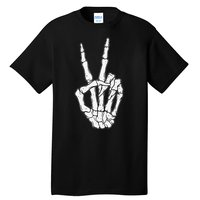 Skeleton Hand Peace Sign Bone Tall T-Shirt