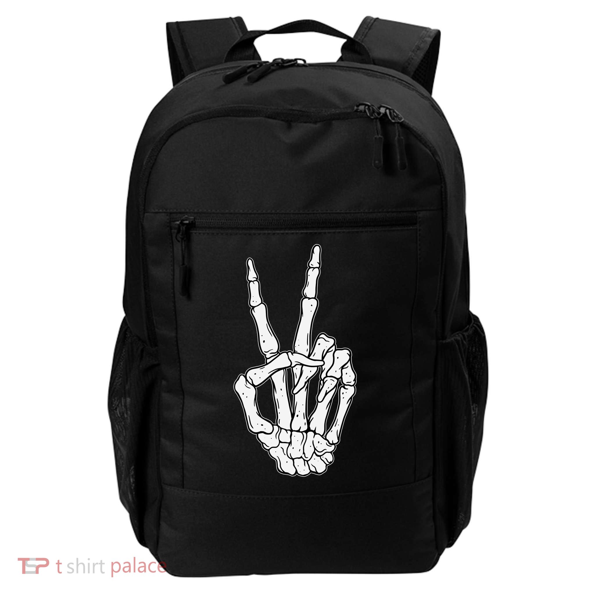 Skeleton Hand Peace Sign Bone Daily Commute Backpack