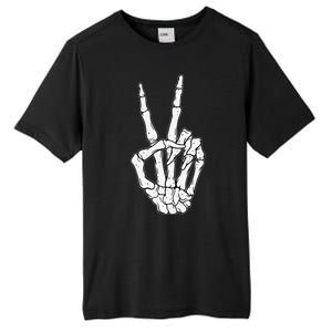 Skeleton Hand Peace Sign Bone Tall Fusion ChromaSoft Performance T-Shirt