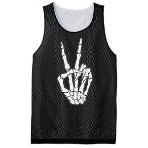 Skeleton Hand Peace Sign Bone Mesh Reversible Basketball Jersey Tank