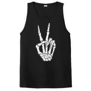 Skeleton Hand Peace Sign Bone PosiCharge Competitor Tank