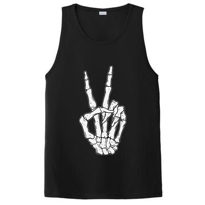 Skeleton Hand Peace Sign Bone PosiCharge Competitor Tank