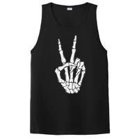 Skeleton Hand Peace Sign Bone PosiCharge Competitor Tank