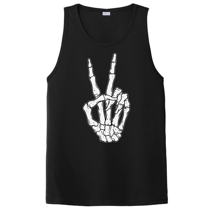 Skeleton Hand Peace Sign Bone PosiCharge Competitor Tank