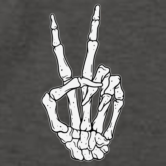Skeleton Hand Peace Sign Bone Vector Backpack