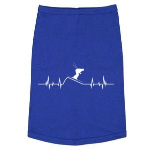 Skier Heartbeat Pulse Mountains Ski Sport Skiing Skiing Meaningful Gift Doggie Tank