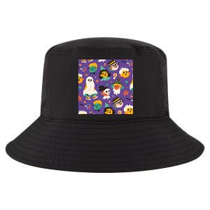 Spooky Halloween Pattern Cartoon Cool Comfort Performance Bucket Hat