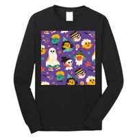 Spooky Halloween Pattern Cartoon Long Sleeve Shirt