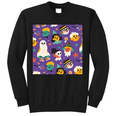 Spooky Halloween Pattern Cartoon Sweatshirt