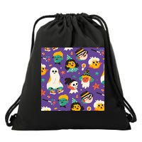 Spooky Halloween Pattern Cartoon Drawstring Bag