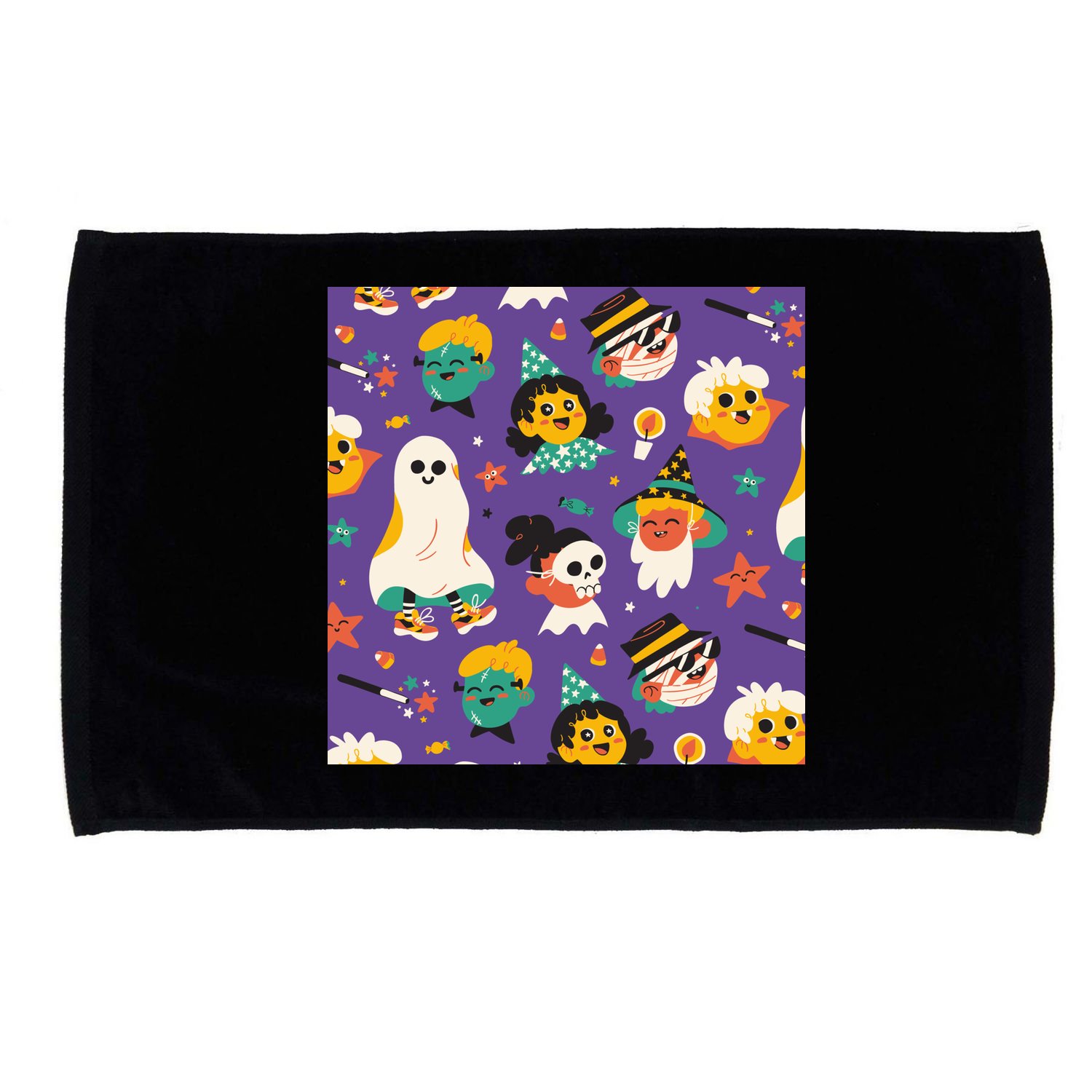 Spooky Halloween Pattern Cartoon Microfiber Hand Towel