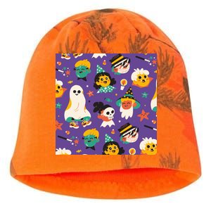 Spooky Halloween Pattern Cartoon Kati - Camo Knit Beanie