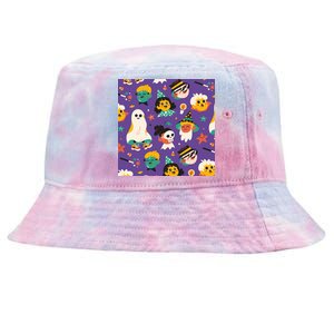 Spooky Halloween Pattern Cartoon Tie-Dyed Bucket Hat