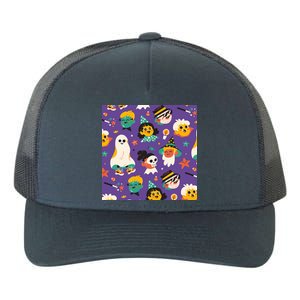 Spooky Halloween Pattern Cartoon Yupoong Adult 5-Panel Trucker Hat