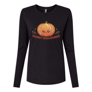 Sweet Halloween Pumpkin Womens Cotton Relaxed Long Sleeve T-Shirt