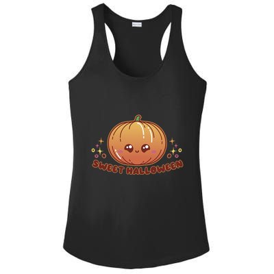 Sweet Halloween Pumpkin Ladies PosiCharge Competitor Racerback Tank