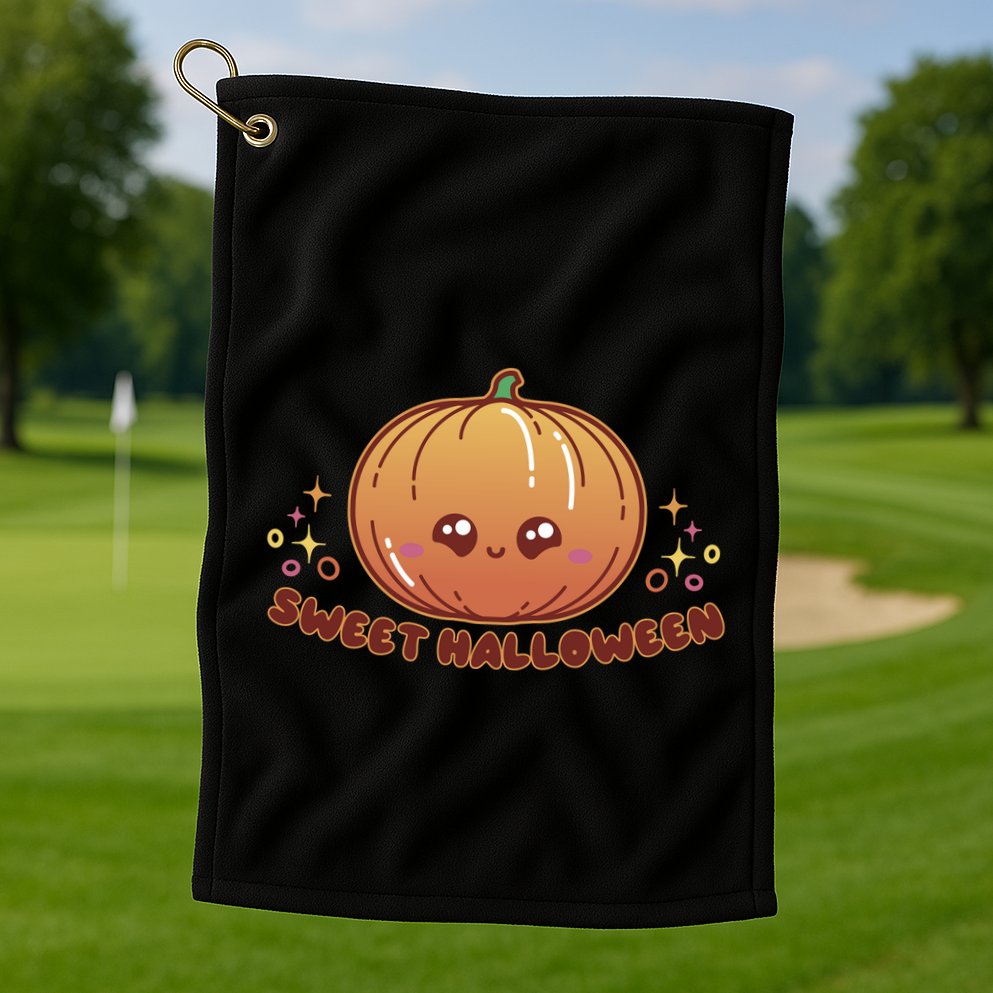 Sweet Halloween Pumpkin Golf Towel