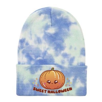 Sweet Halloween Pumpkin Tie Dye 12in Knit Beanie