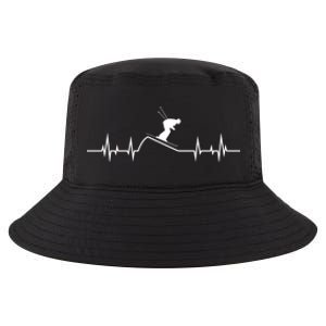 Skier Heartbeat Pulse Mountains Ski Sport Skiing Skiing Gift Cool Comfort Performance Bucket Hat