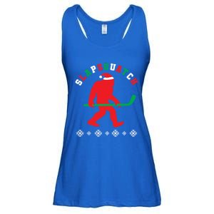 Slapsquatch Hockey Player Sasquatch Christmas Hockey Bigfoot Gift Ladies Essential Flowy Tank