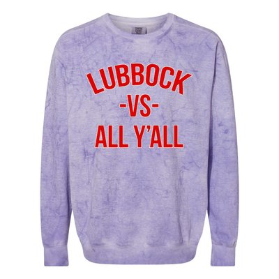 State Hometown Pride Lubbock Texas Colorblast Crewneck Sweatshirt