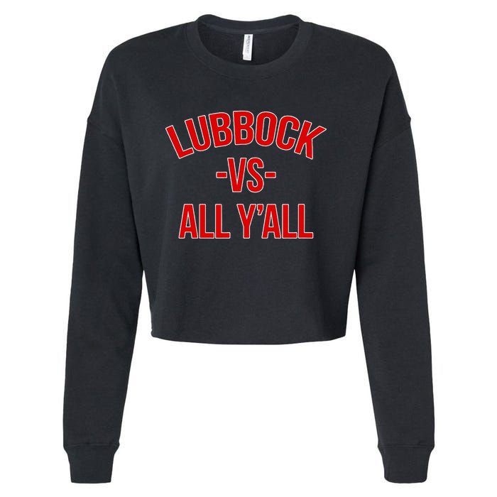 State Hometown Pride Lubbock Texas Cropped Pullover Crew