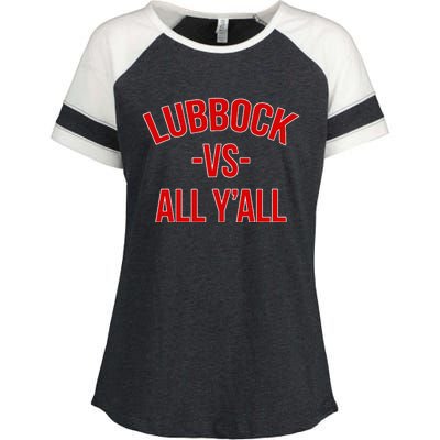 State Hometown Pride Lubbock Texas Enza Ladies Jersey Colorblock Tee