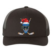 Santa Hockey Player Christmas holiday 2024 Yupoong Adult 5-Panel Trucker Hat