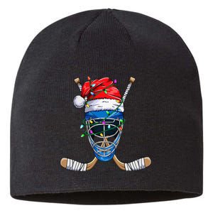 Santa Hockey Player Christmas holiday 2024 Sustainable Beanie