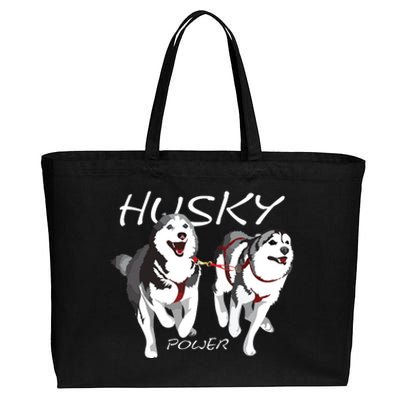 Siberian Husky Power Awesome Cute Husky Cotton Canvas Jumbo Tote