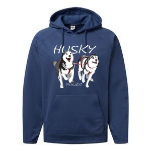 Siberian Husky Power Awesome Cute Husky Performance Fleece Hoodie