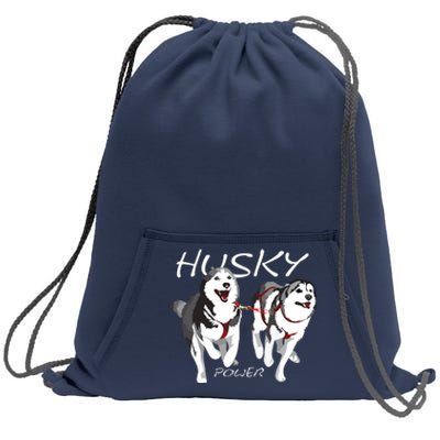 Siberian Husky Power Awesome Cute Husky Sweatshirt Cinch Pack Bag