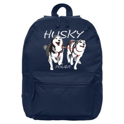 Siberian Husky Power Awesome Cute Husky 16 in Basic Backpack