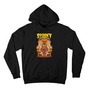 Spooky Halloween Pumpkin And Flames Graphic Hoodie