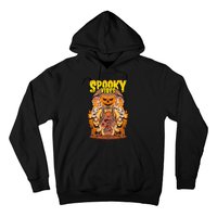 Spooky Halloween Pumpkin And Flames Graphic Hoodie