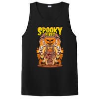 Spooky Halloween Pumpkin And Flames Graphic PosiCharge Competitor Tank