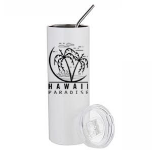 Surfing Hawaii Paradise Palm Beach For Surf Lovers Gift Stainless Steel Tumbler