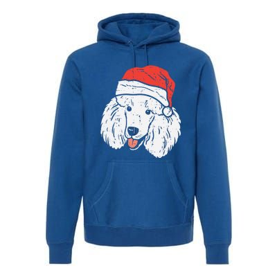 Santa Hat Poodle Christmas Pajamas Xmas Pjs Dog Lover Owner Gift Premium Hoodie