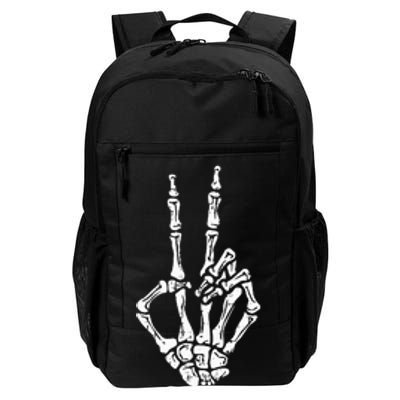 Skeleton Hand Peace Sign Halloween Costume Bones Daily Commute Backpack