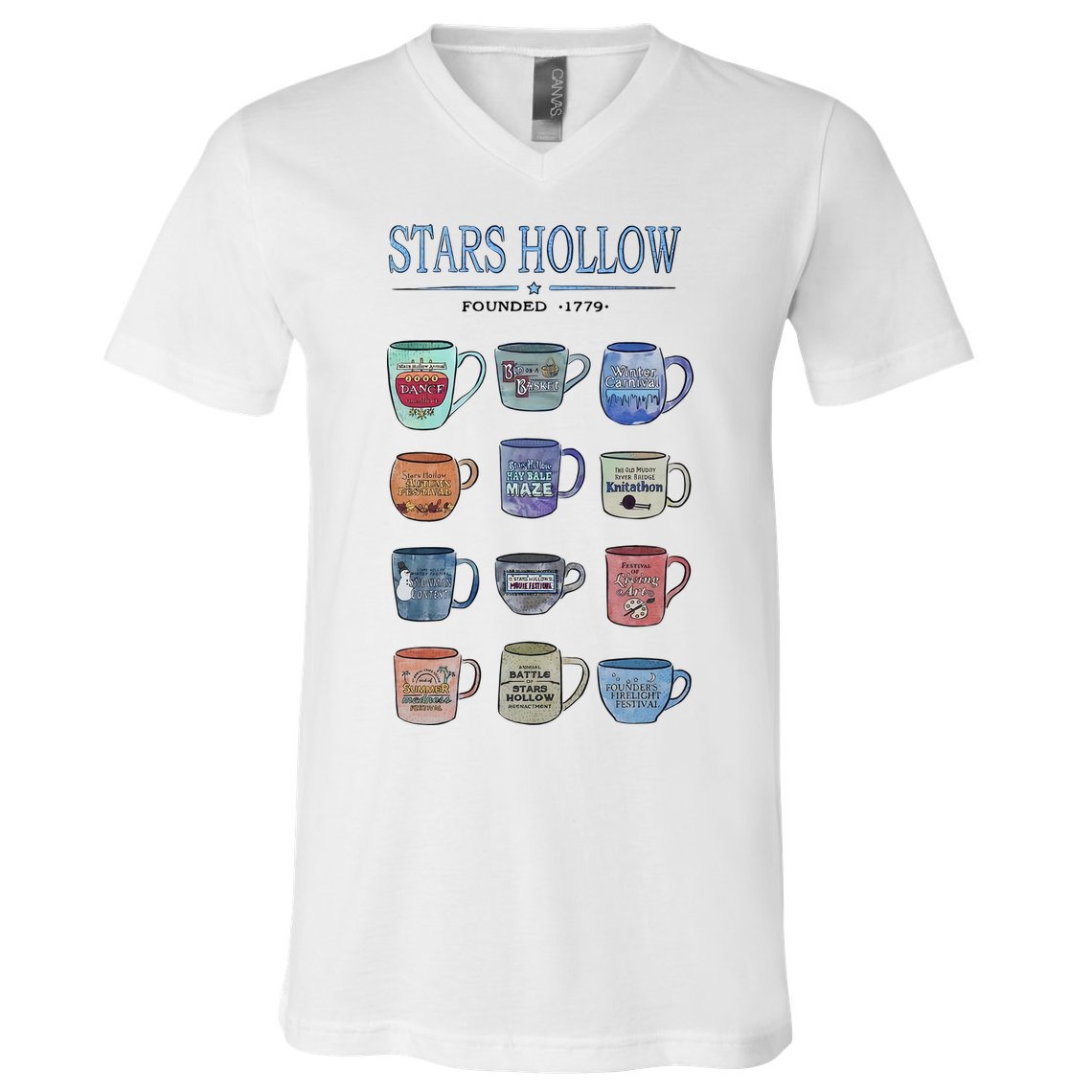 Stars Hollow Pounded 1779 Luke’s Diner Coffee Mug Lover Trending V-Neck T-Shirt