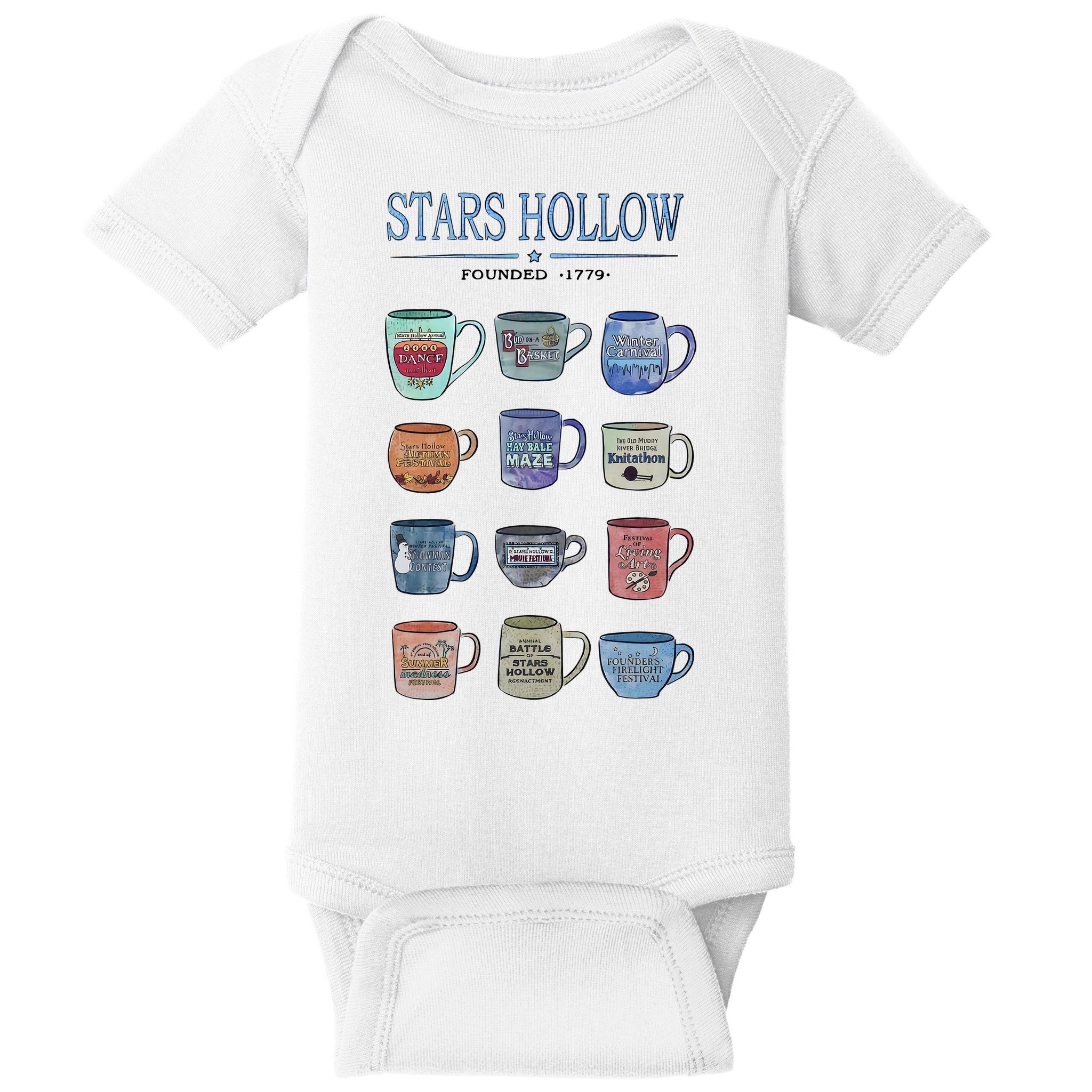 Stars Hollow Pounded 1779 Luke’s Diner Coffee Mug Lover Trending Baby Bodysuit